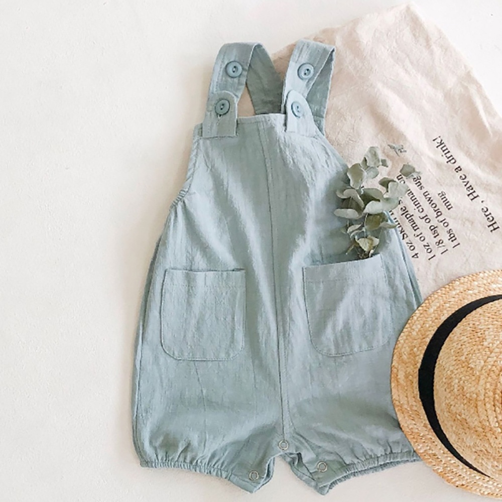 Baby Unisex Overall Suspender Trousers Romper Blue